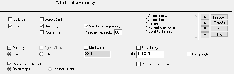 nastaveni archivniho tisku doumentace